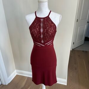Morgan & Co Maroon Dress Gorgeous